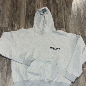 Essentials Heather Gray Men's Hoodie